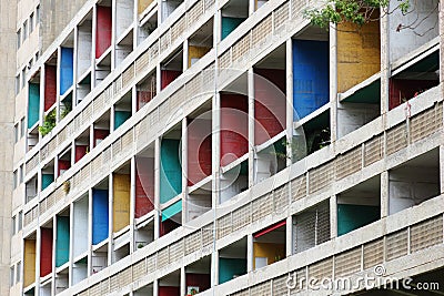 The Unite dâ€™Habitation in French city of Marseille Stock Photo